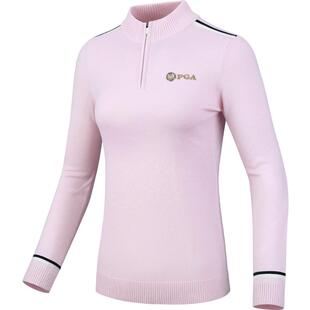 美国PGA 2026高尔夫衣服女装毛衣羊拉链毛针织衫上衣亲肤保暖