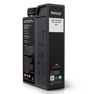 Inslogic3D打印耗材水洗类ABS树脂可水洗易处理低收缩率高强高韧手办LCD树脂耗材光固化打印耗材光敏树脂1KG