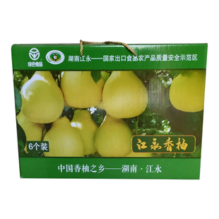 湖南江永老树香柚沙田柚整箱15斤手提礼盒装送礼纯甜不酸永州柚子