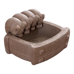 茶宠摆件紫砂猪可养四只小猪喝水功夫茶台段泥丰衣足食宜兴茶玩