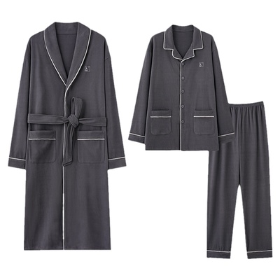 【浪莎】德绒睡衣男加厚保暖套装