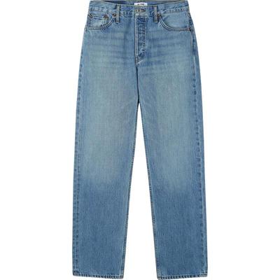 【折扣】Re Done 女复古感经典深蓝色高腰直筒牛仔裤