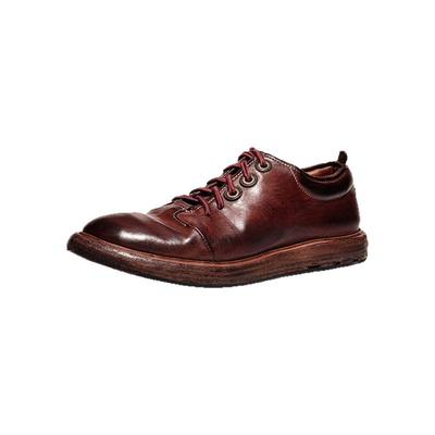 dreambox钧博vibram英伦风平底男鞋春季新款马皮透气休闲手工皮鞋