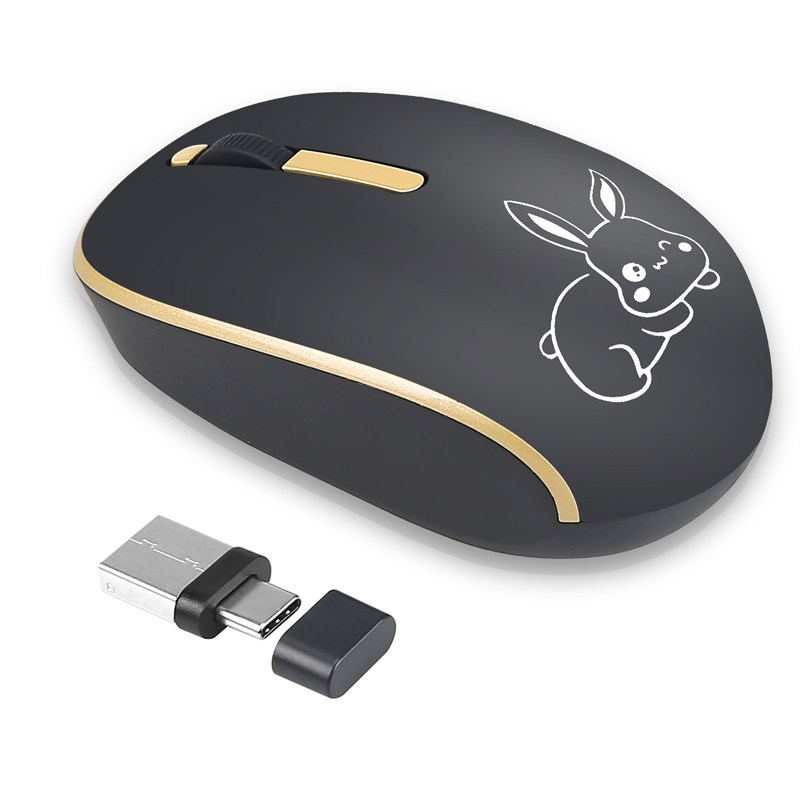typec无线鼠标USB双接头鼠标Surface精巧无线鼠手机U盘电脑鼠标