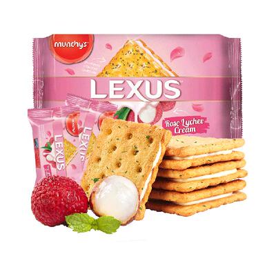 马奇新新玫瑰荔枝夹心饼干190g