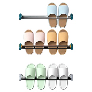 拖鞋挂架杆浴室粘钩入户门挂钩粘胶卫生间黏贴塑料卡扣双层免打孔