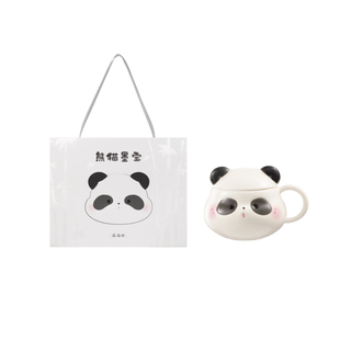 宫廷宝贝故宫文创熊猫墨宝感温杯马克杯官方旗舰店可爱生日礼物