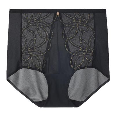 安莉芳专柜新品拼接蕾丝高腰平角裤舒适女士舒适包臀内裤E2W1009