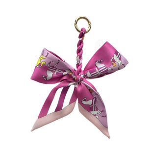 菜篮子包挂件高级感凯莉包包包上的小挂件丝巾挂件蝴蝶结丝巾装饰