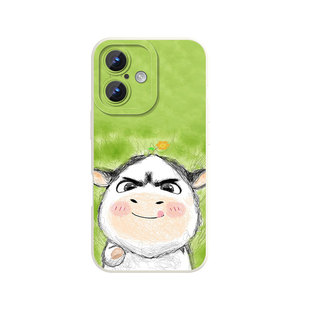 草地牛牛手机壳苹果17华为mate70表情包iPhone16promax周边pura80可爱14适用小米15周边13卡通OPPO春天小清新