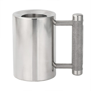 304不锈钢哑铃杯超重水杯超重实心腕力杯健身举重露营户外家用