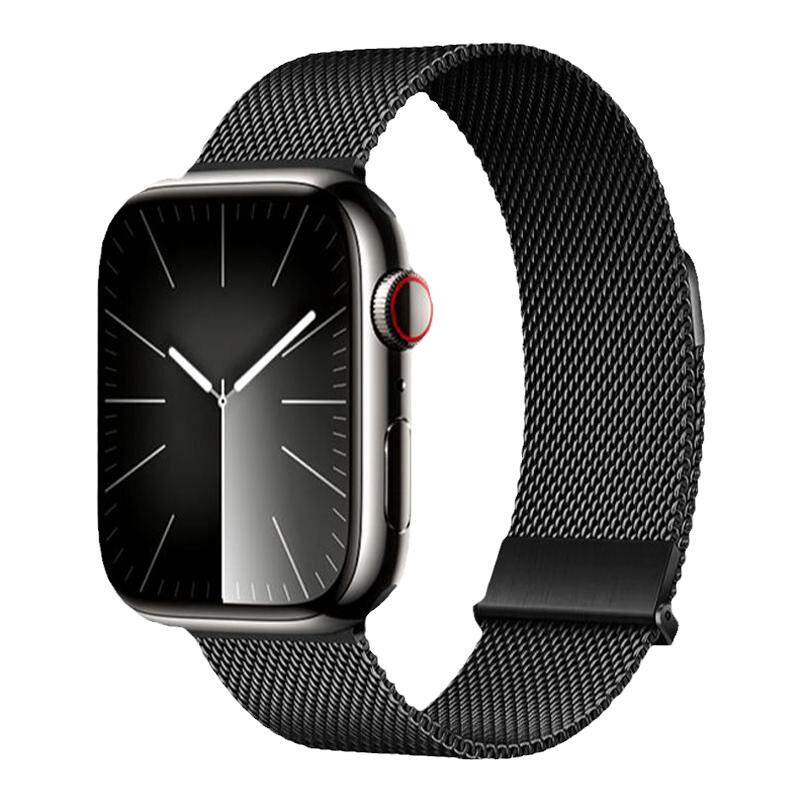 适用苹果手表s12表带米兰尼斯iwatch通用金属磁吸applewatch11/10/9/8/7高级新款运动透气Ultr