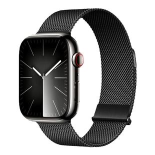 适用苹果手表带s11米兰尼斯表带男iwatch S10磁吸表带夏applewatch9/8/7/se金属编织运动透气不锈钢带Ultra女
