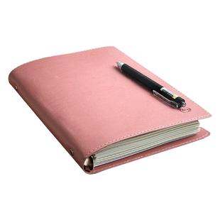 活页笔记本本子b5活页本可拆卸扣环空白本考研大学生a5高颜值软皮手账本日记本可平摊定制旅行集盖章本草稿本