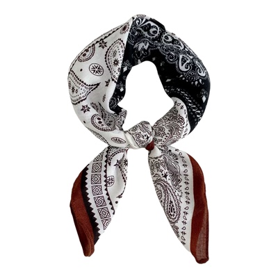 2025复古文艺百搭印花丝巾