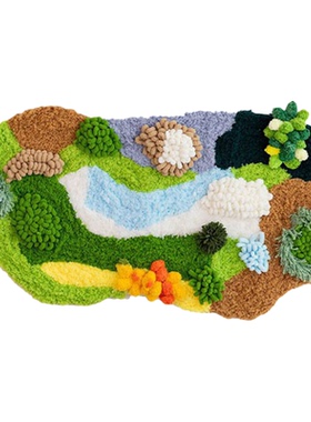 DIY苔藓毛线戳戳画材料包