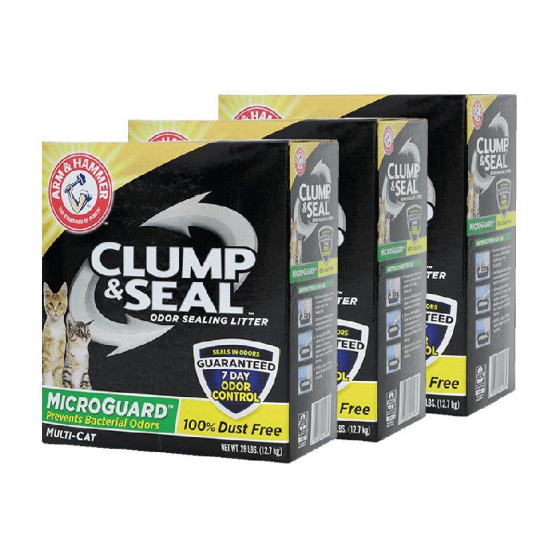 艾禾美铁锤猫砂无粉尘除臭猫砂矿砂绿标12.7kg*3矿石膨润土猫砂