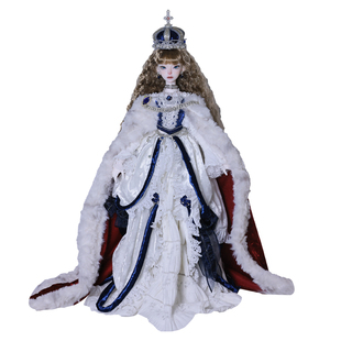 新款Joybjd正版bjd娃娃莲京娜四分欧式风女帝头冠配饰手工树脂娃