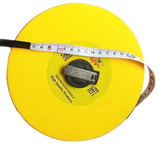 软尺麻布尺卷尺皮尺30米50米100米20米尺 耐摔工程测量皮卷尺盒尺