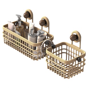 废弃洗脸巾收纳盒墙面吸盘式擦脸巾挂篮洗漱用品化妆品整理置物架