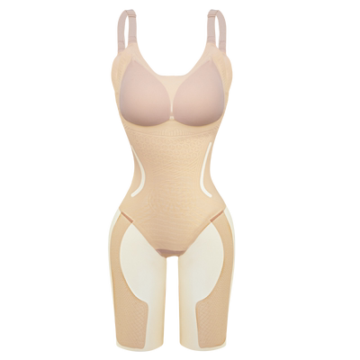 带胸垫强力收肚子提臀聚拢塑身衣