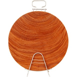 致青春铁木砧板实木家用菜板圆形厨房占板切菜板整木粘板加厚案板