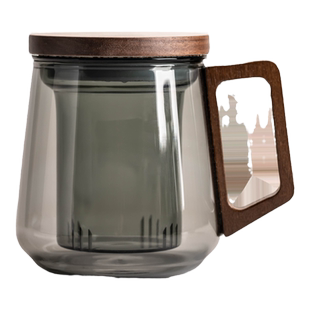 日式玻璃泡茶杯茶水分离男士办公室茶道喝茶杯子个人专用高档水杯