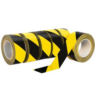 黑黄斑马警示胶带地标安全线警戒胶带黄色车间车位划线地贴纸pet