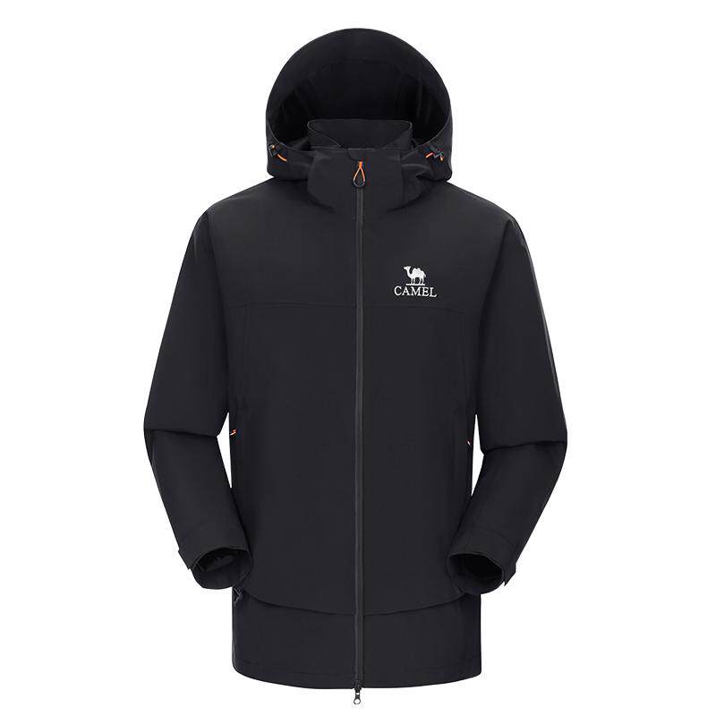骆驼男装冲锋衣薄外套男女防风防水户外登山硬壳夹克徒步新款春夏