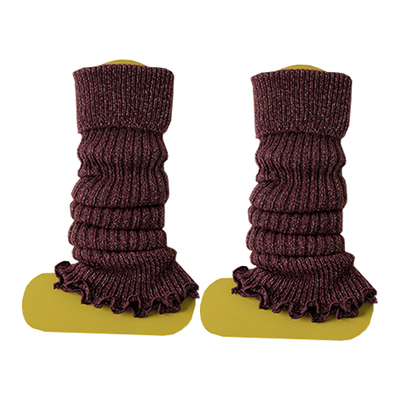 日系辣妹堆堆款亮丝过膝袜套