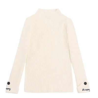 女童毛衣一体绒针织打底衫秋冬