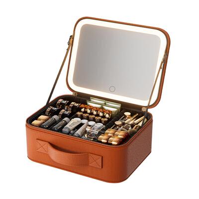 高级LED带镜子化妆包女出差旅行