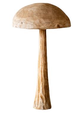 木质软装造景复古庭院蘑菇摆件