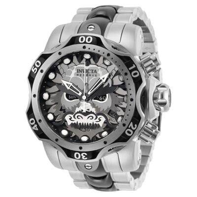 霸气风武士龙头千米银色钢带腕表