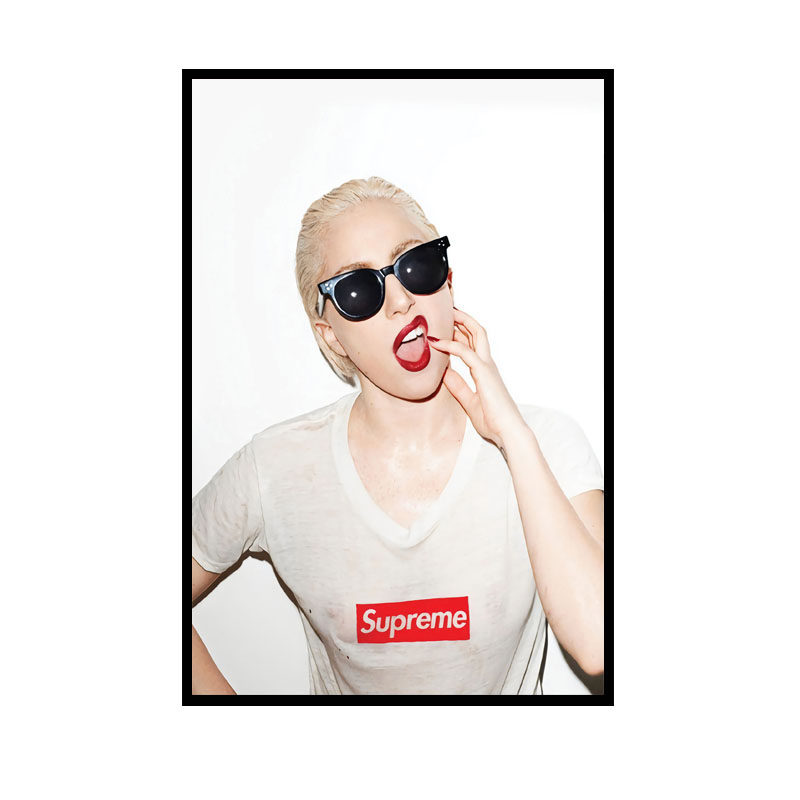 supreme潮流欧美性感女星挂画客厅服装店潮牌工作室办公室装饰画