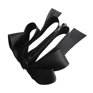 韩国东大门大号缎面蝴蝶结飘带香蕉夹高马尾竖夹扭扭扣夹发夹发卡