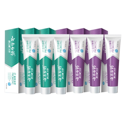 云南白药牙膏益生菌清新口气冰柠薄荷清新6支630g【TK】