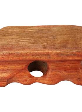 整块实木小底根雕茶壶泰山支架