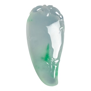 缅甸天然翡翠a货冰种飘阳绿福瓜如意吊坠男女款福在眼前翡翠挂件