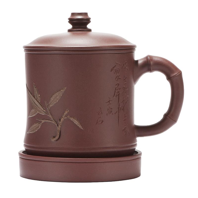 宜兴紫砂杯男个人专用办公泡茶杯