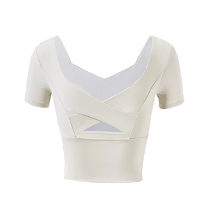 2026新款瑜伽服上衣女夏季绝美健身运动普拉提训练套装短袖带胸垫