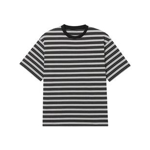 IT uniform experiment男装条纹短袖T恤新款宽松圆领半袖252064MP