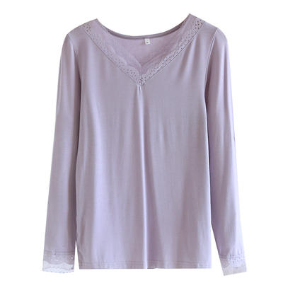 睡衣上衣柔软亲肤蕾丝花边