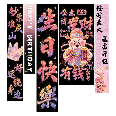 生日派对快乐氛围挂布条幅