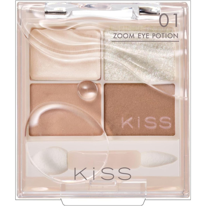 日本代kiss眼影四色眼影盘淡颜系眼影超好用的眼影亚裔妆眼影驼色