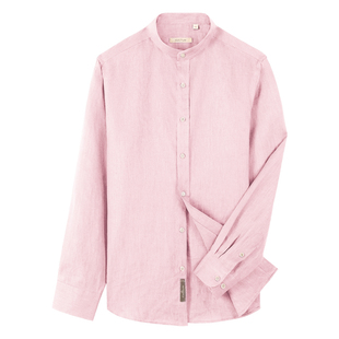 【可机洗法国14支长亚麻】CULTUM开图春夏轻薄意式立领长袖衬衫男