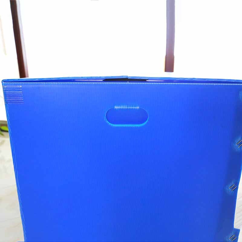 魔术贴包装箱折叠带盖中转箱周转箱包装蓝色全新周转塑料箱子材料