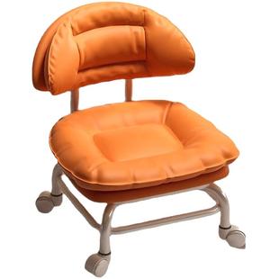 万向轮小凳子矮凳子家用小板凳滑轮椅子靠背椅懒人儿童椅带娃神器