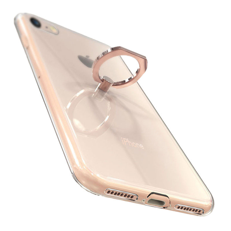 适用17苹果15promax手机壳iPhone16带指环扣一体8plus透明7硅胶软壳14带支架x电话套13白色max高