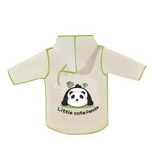 儿童雨衣男童雨鞋套装幼儿园女宝宝雨披小孩学生上学专用熊猫雨靴